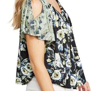 FREE PEOPLE Baja Babe Cold Shoulder Top XS